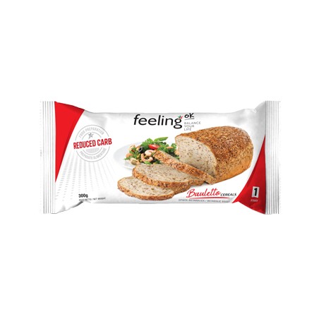 Feeling Ok Bauletto Cereals Start Pane Low Carb Dieta Cheto 300 Grammi Feeling Ok Bauletto Cereals Start Pane Low Carb Dieta Cheto 300 Grammi