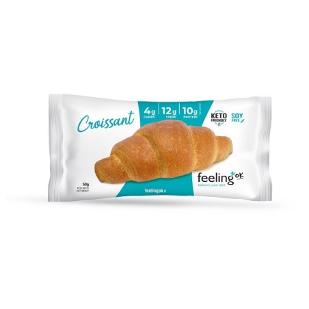 Confezione da 50 grammi con un cornetto Feeling Ok Optimize per dieta chetogenica.