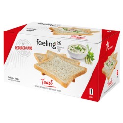 Confezione da 80 grammi di Feeling Ok Toast Nature Start 2 Confezioni Di Fette Biscottate Low Carb.
