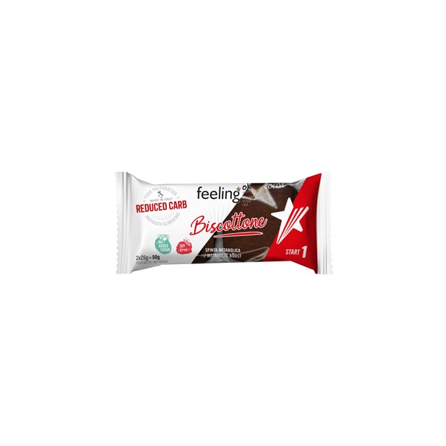 Confezione da 50 grammi di Feeling Ok Biscottone Al Cacao Start Snack Per Dieta Chetogenica. Confezione da 50 grammi di Feeling Ok Biscottone Al Cacao Start Snack Per Dieta Chetogenica.