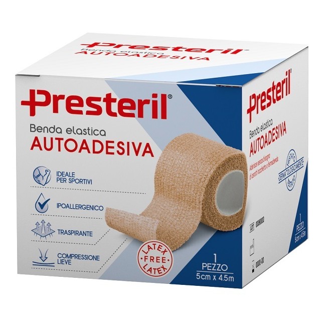 Benda Elastica Autoadesiva Latex Free Presteril Cm 5x4,5 M Tesi Skin Benda Elastica Autoadesiva Latex Free Presteril Cm 5x4,5 M Tesi Skin