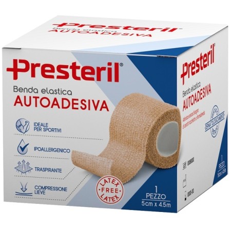 Benda Elastica Autoadesiva Latex Free Presteril Cm 5x4,5 M Tesi Skin Benda Elastica Autoadesiva Latex Free Presteril Cm 5x4,5 M Tesi Skin