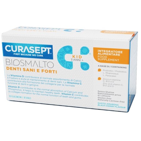 Curasept Biosmalto Denti Sani E Forti Kid 10 Flaconcini Da 8 Ml