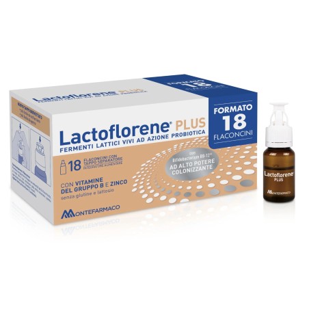 Lactoflorene Plus Integratore di Fermenti Lattici Probiotici 18 Flaconi