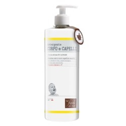 Flacone da 750 ml di Fiocchi di Riso Detergente Corpo e Capelli Delicato con Camomilla