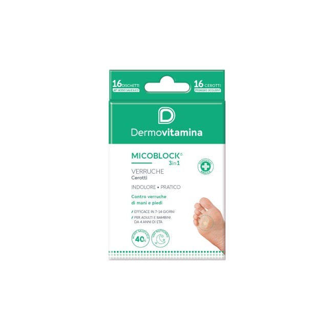 Dermovitamina Micoblock Verruche Patch 16 Pezzi Dermovitamina Micoblock Verruche Patch 16 Pezzi
