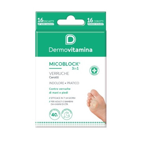 Dermovitamina Micoblock Verruche Patch 16 Pezzi Dermovitamina Micoblock Verruche Patch 16 Pezzi