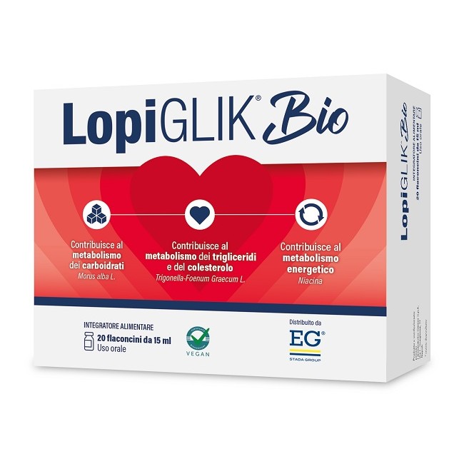 Confezione da 20 flaconcini di Lopiglik Bio Integratore Per Abbassare Il Colesterolo Ed Il Metabolismo Dei Lipidi.