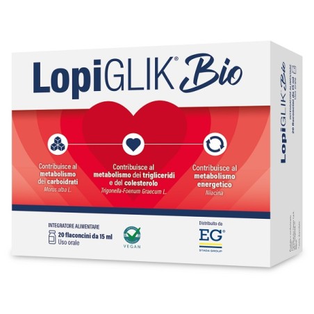 Confezione da 20 flaconcini di Lopiglik Bio Integratore Per Abbassare Il Colesterolo Ed Il Metabolismo Dei Lipidi.