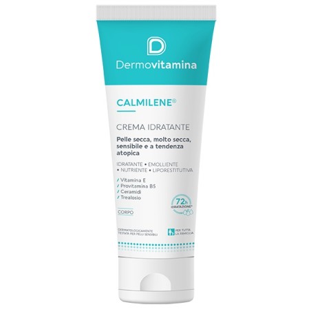 Tubo da 500 ml di Dermovitamina Calmilene Crema Idratante Per Pelle Secca Sensibile Irritata o Arrossata.