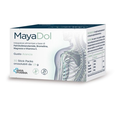 Mayadol 30 Stick Packs Orosolubili Da 1,9 G Gusto Arancia Senza Glutine Senza Lattosio Mayadol 30 Stick Packs Orosolubili Da 1,9 G Gusto Arancia Senza Glutine Senza Lattosio