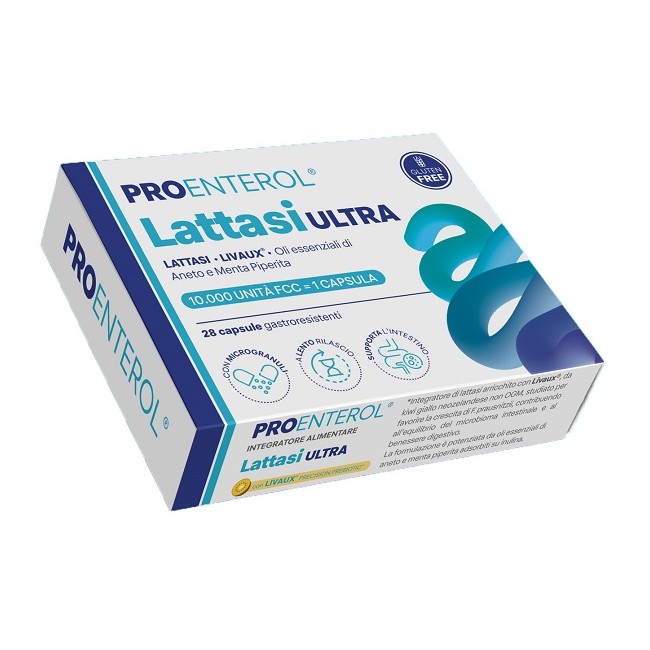 Proenterol Lattasi Ultra 28 Capsule Gastroresistenti Senza Glutine Proenterol Lattasi Ultra 28 Capsule Gastroresistenti Senza Glutine