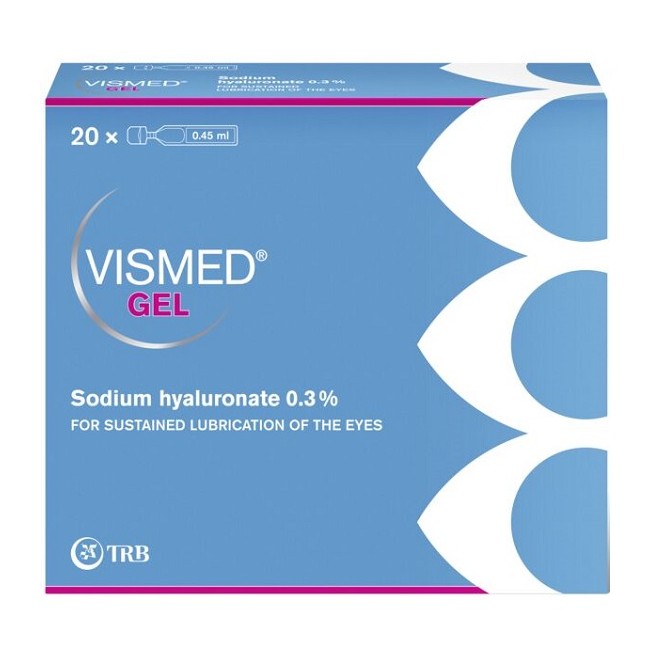 Collirio Lubrificante Vismed Gel Acido Ialuronico 0,3% 20 Fialette X 0,45 Ml