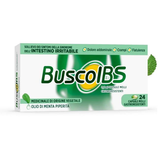 Confezione da 24 capsule di Busco IBS Farmaco Per La Sindrome Dell'Intestino Irritabile. Confezione da 24 capsule di Busco IBS Farmaco Per La Sindrome Dell'Intestino Irritabile.