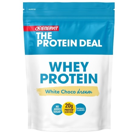 Enervit The Protein Deal Whey White Choco, proteine del siero di latte, busta da 300 g
