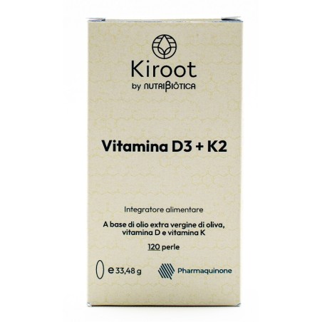 Kiroot By Nutribiotica Vitamina D3+k2 120 Perle Senza Glutine Senza Lattosio
