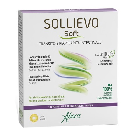 Confezione da 14 bustine di Aboca Sollievo Soft Integratore Per La Regolarità Intestinale. Confezione da 14 bustine di Aboca Sollievo Soft Integratore Per La Regolarità Intestinale.