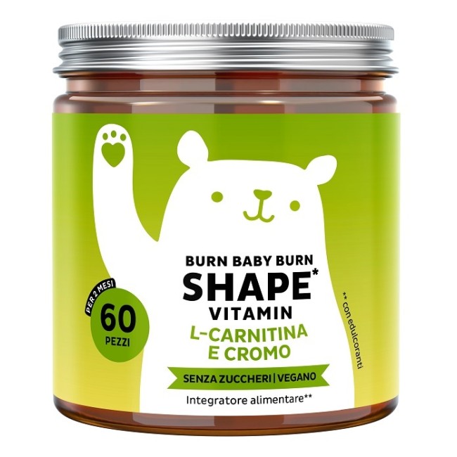 Bears With Benefits Burn Baby Burn Shape Vitamin 60 Caramelle Gommose Con Edulcoranti Senza Zuccheri