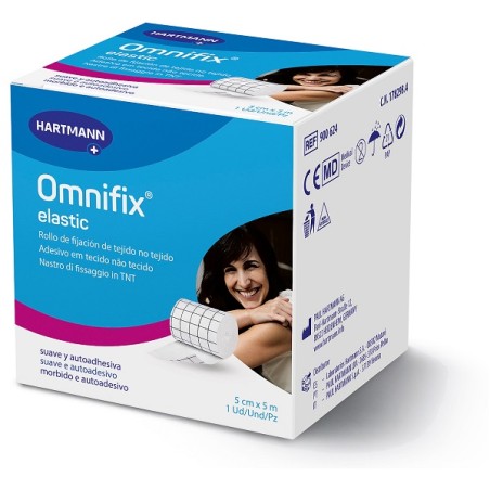 Omnifix Elastic Nastro Di Fissaggio Tessuto Non Tessuto M5x5cm