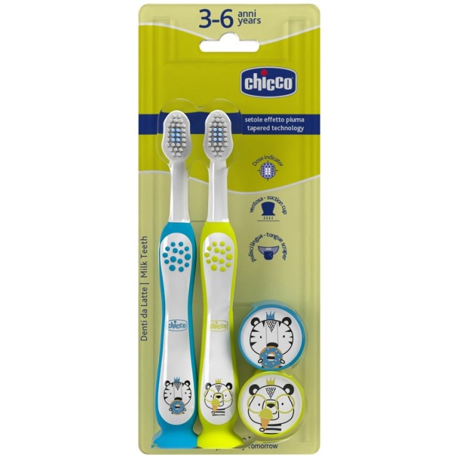 Chicco Spazzolino 3-6 Years Doppio Azz-gial Chicco Spazzolino 3-6 Years Doppio Azz-gial