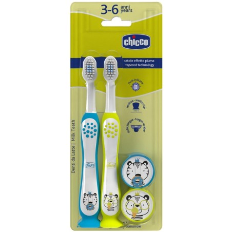 Chicco Spazzolino 3-6 Years Doppio Azz-gial Chicco Spazzolino 3-6 Years Doppio Azz-gial