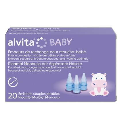 Alvita Ricambi Morbidi Monouso Aspiratore Nasale 20 Pezzi Alvita Ricambi Morbidi Monouso Aspiratore Nasale 20 Pezzi