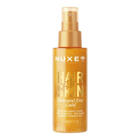Flacone da 100 ml spray di NUXe Hair & Skin Sensual Era Gold Shimmery Flacone da 100 ml spray di NUXe Hair & Skin Sensual Era Gold Shimmery