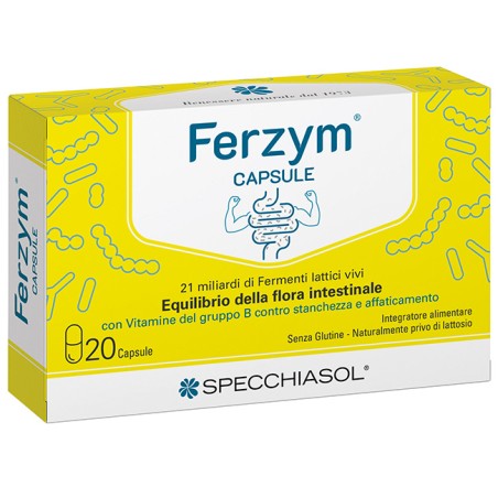 Ferzym Capsule 20 Capsule Senza Glutine Naturalmente Privo Di Lattosio