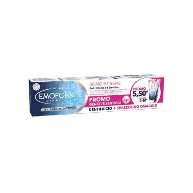 Emoform Gengive Sane Dentifricio 100 Ml + Spazzolino Extra Morbido In Omaggio Emoform Gengive Sane Dentifricio 100 Ml + Spazzolino Extra Morbido In Omaggio