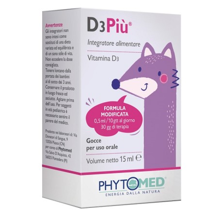 D3piu' Formula Modificata Gocce Orale 15 Ml D3piu' Formula Modificata Gocce Orale 15 Ml