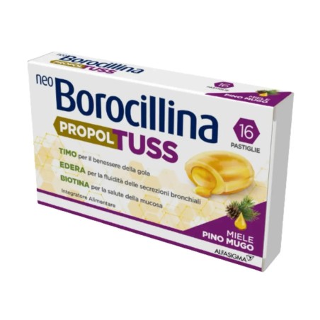 Neoborocillina Propoltuss 16 Pastiglie Neoborocillina Propoltuss 16 Pastiglie