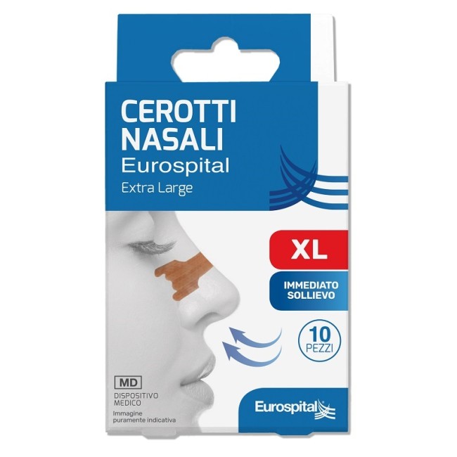 Cerotti Nasali Xl 6,7x2cm 10 Pezzi Cerotti Nasali Xl 6,7x2cm 10 Pezzi