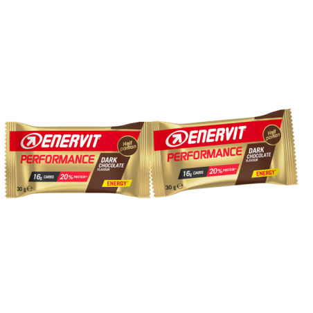 2 barrette da 30 g di Enervit Power Sport Double Dark, barrette energetiche per endurance. 2 barrette da 30 g di Enervit Power Sport Double Dark, barrette energetiche per endurance.