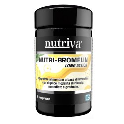 Nutriva Bromelin Long Action 30 Compresse 1000 Mg Senza Glutine Naturalmente Privo Di Lattosio