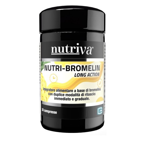 Nutriva Bromelin Long Action 30 Compresse 1000 Mg Senza Glutine Naturalmente Privo Di Lattosio