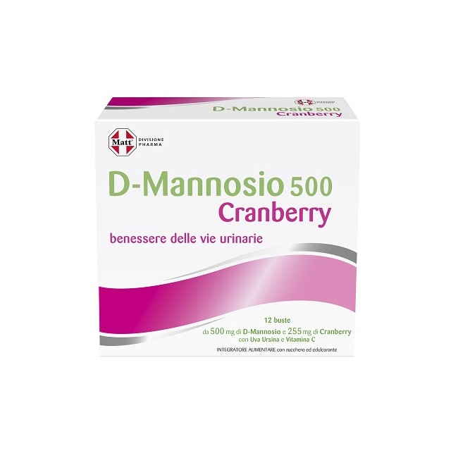 Matt Divisione Pharma D-mannosio 500 Cranberry 12 Bustine