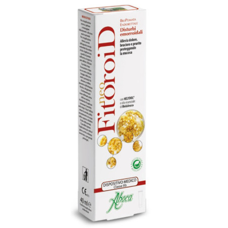 Tubo da 40 ml di Aboca NeoFitoroid Bipomata, utile in caso di emorroidi e ragadi anali.