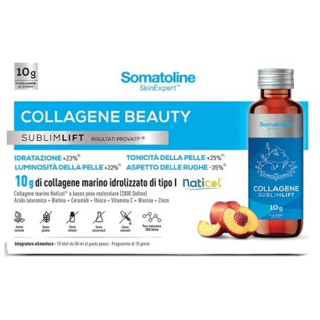 Somatoline Collagene Beauty Sublimlift 10 Shot 50 Ml Gusto Pesca Senza Glutine Senza Lattosio Con Edulcoranti Somatoline Collagene Beauty Sublimlift 10 Shot 50 Ml Gusto Pesca Senza Glutine Senza Lattosio Con Edulcoranti
