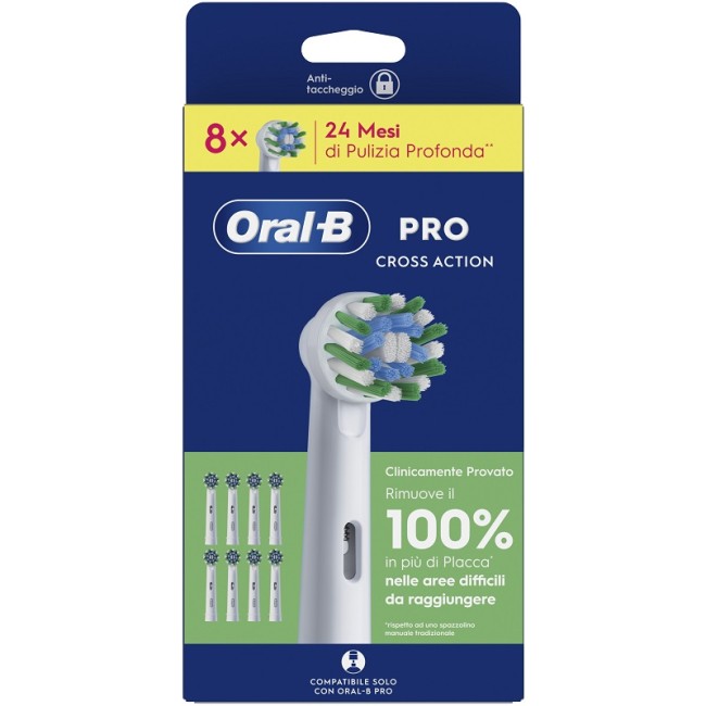 Oralb Crossaction Refill 8 Pezzi