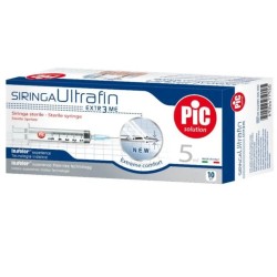 Siringa Ultrafin 5 Ml Gauge 23 1/4 10 Pezzi