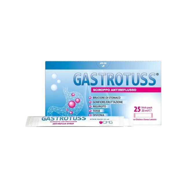 Gastrotuss Sciroppo Antireflusso 25 Stick Pack Da 20 Ml
