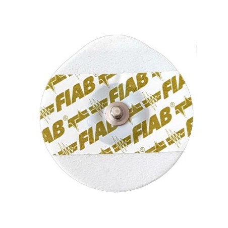 Elettrodo Oe Foam Monouso Ovale 48x50mm Per Adulti In Gel Solido Con Sensore Ag/agcl Con Clip In Acciaio Inox Fiab 50 Pezzi