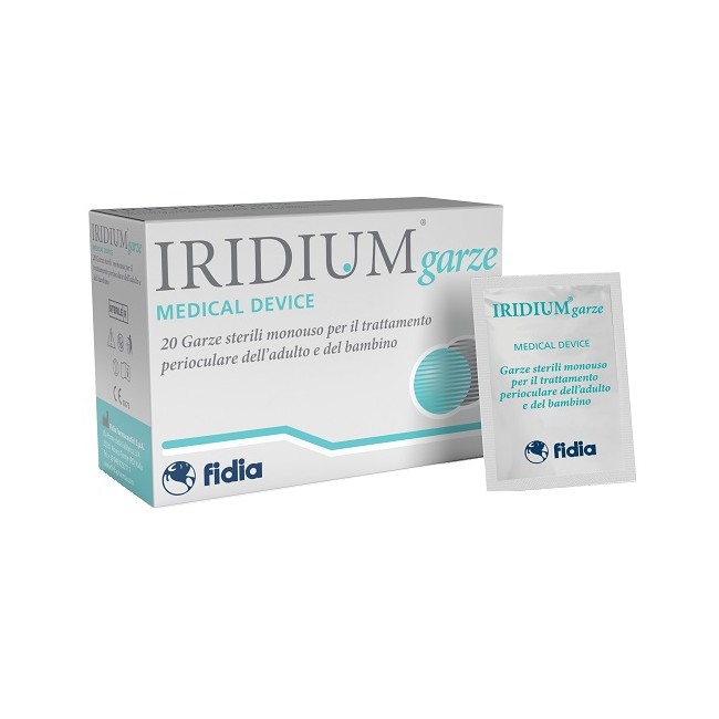 Confezione da 20 pezzi di Iridium garza sterile per la pulizia oculare Confezione da 20 pezzi di Iridium garza sterile per la pulizia oculare