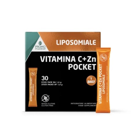 Vitamina C + Zinco Pocket Liposomiale 30 Stick 1,5 G Vitamina C + Zinco Pocket Liposomiale 30 Stick 1,5 G