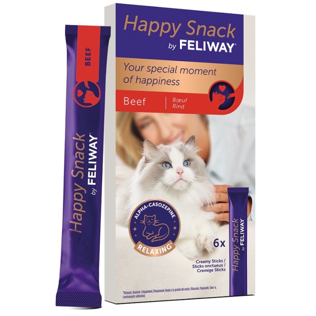 Feliway Happy Snack Manzo 6 Sticks Da 15 G Feliway Happy Snack Manzo 6 Sticks Da 15 G