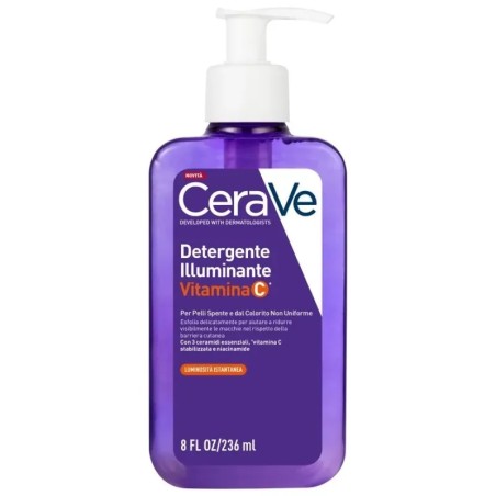 Flacone da 236 ml di Cerave Detergente Viso Illuminante Flacone da 236 ml di Cerave Detergente Viso Illuminante