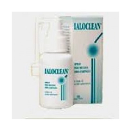 Flacone spray da 30 ml di Ialoclean Spray, prodotto per le infiammazioni della mucosa orofaringea. Flacone spray da 30 ml di Ialoclean Spray, prodotto per le infiammazioni della mucosa orofaringea.