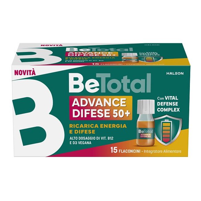Betotal Advance Difese 50+ 15 Flaconcini Da 7 Ml Aroma Naturale Arancia Con Edulcoranti Senza Zuccheri Senza Glutine Naturalment