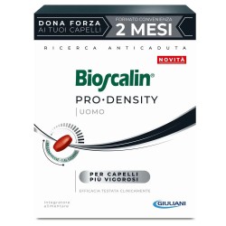 Confezione da 60 compresse di Bioscalin Pro Density Uomo Integratore Per Capelli Forti E Sani.