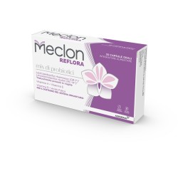Confezione da 30 capsule di Meclon Reflora Integratore Di Fermenti Lattici Per Il Benessere Intestinale.